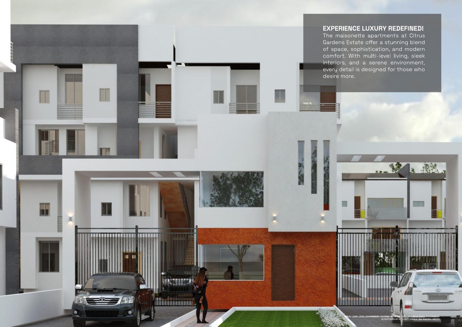 Cutaway views of the maisonette second and third floors