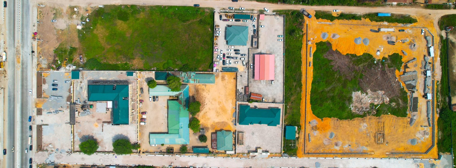 Aerial view of the Citrus Gardens site beside the Ibeju-Lekki council secretariat