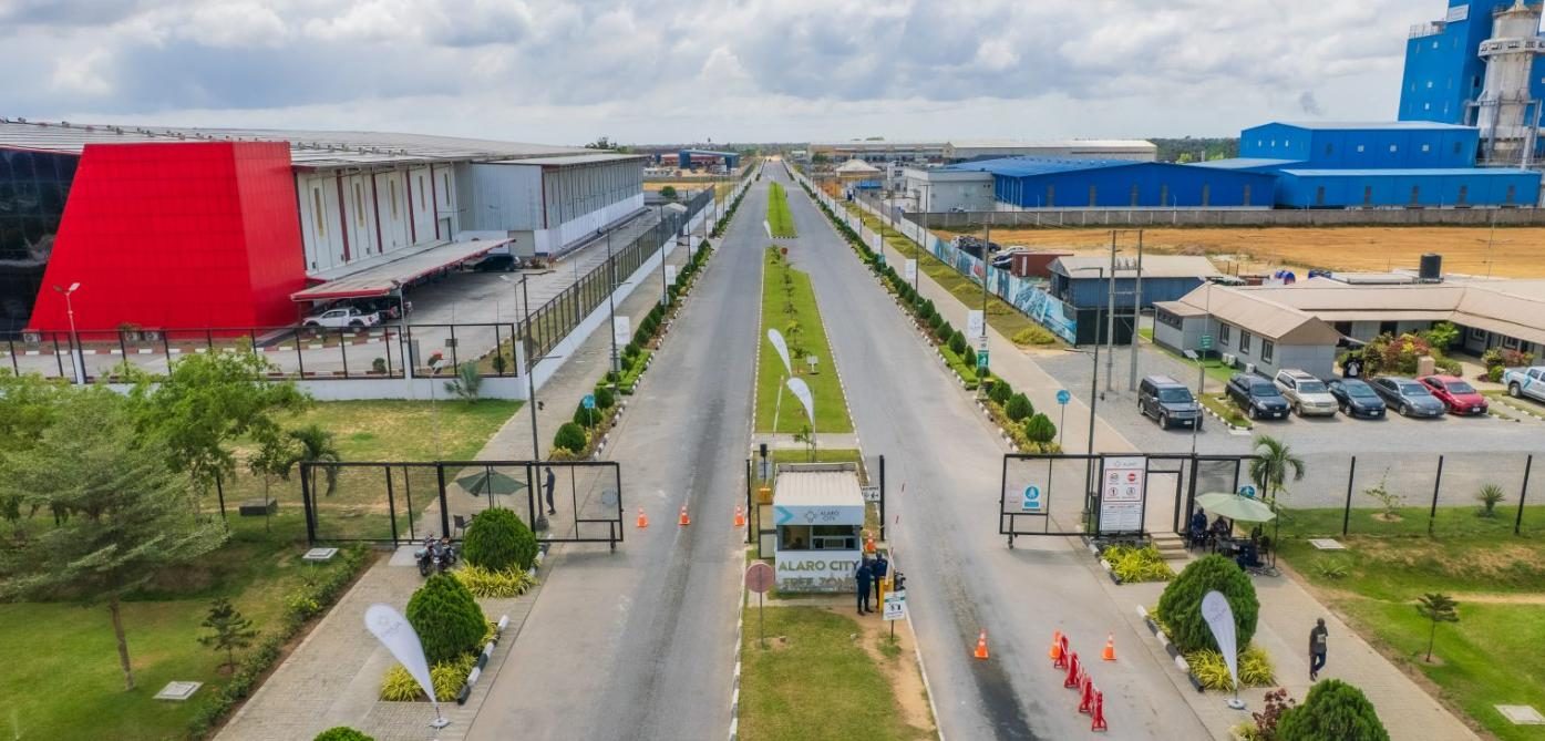 Road within the industrial corridor serving the Ibeju-Lekki area