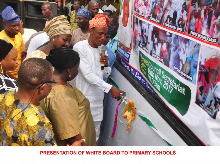 Presentation of White Board to Primary Schools