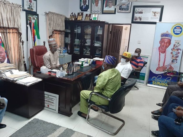 Visitation of Hon. Commissioner for Local Governments and Community Affairs in Lagos State, Dr. Wale Ahmed