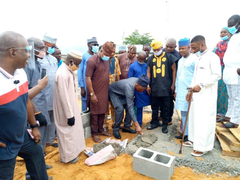 HON. DR. SEMIU OLORUNKEMI SURAKAT LAYS FOUNDATION OF IBEJU-LEKKI LEGISLATIVE BUILDING BLOCKS