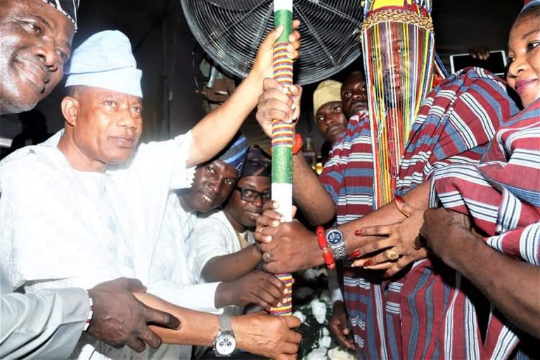 PRESENTATION OF STAFF OF OFFICE TO THE SEVEN (7) NEWLY INSTALLED TRADITIONAL RULERS