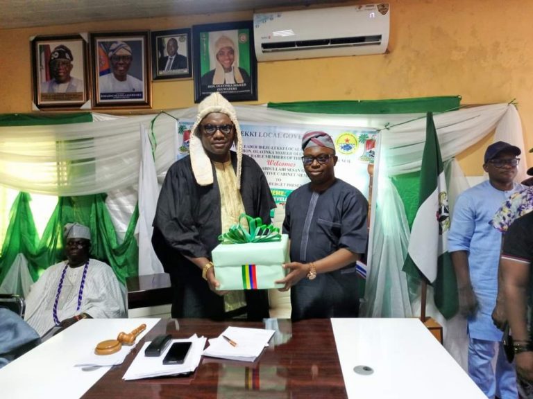 IBEJU-LEKKI COUNCIL MAYOR PRESENTS BUDGET OF DEVELOPMENTAL GROWTH, WEALTH CREATION AND FISCAL SUSTAINABILITY TO THE LEGISLATIVE ARM.